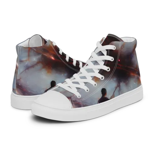 Impressionist Void on a Women's High Top Canvas Shoes