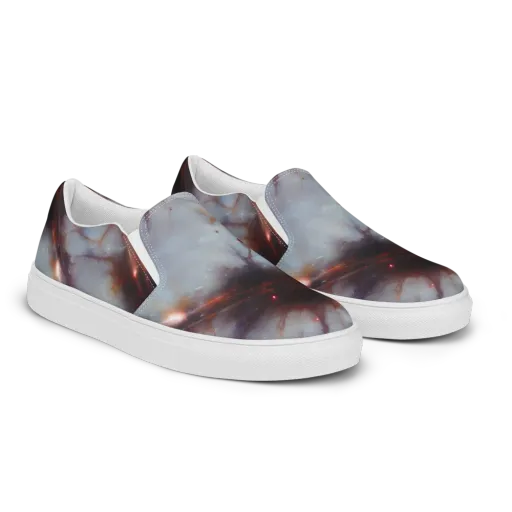 Impressionist Void on a Men's Slip-On Canvas Shoes