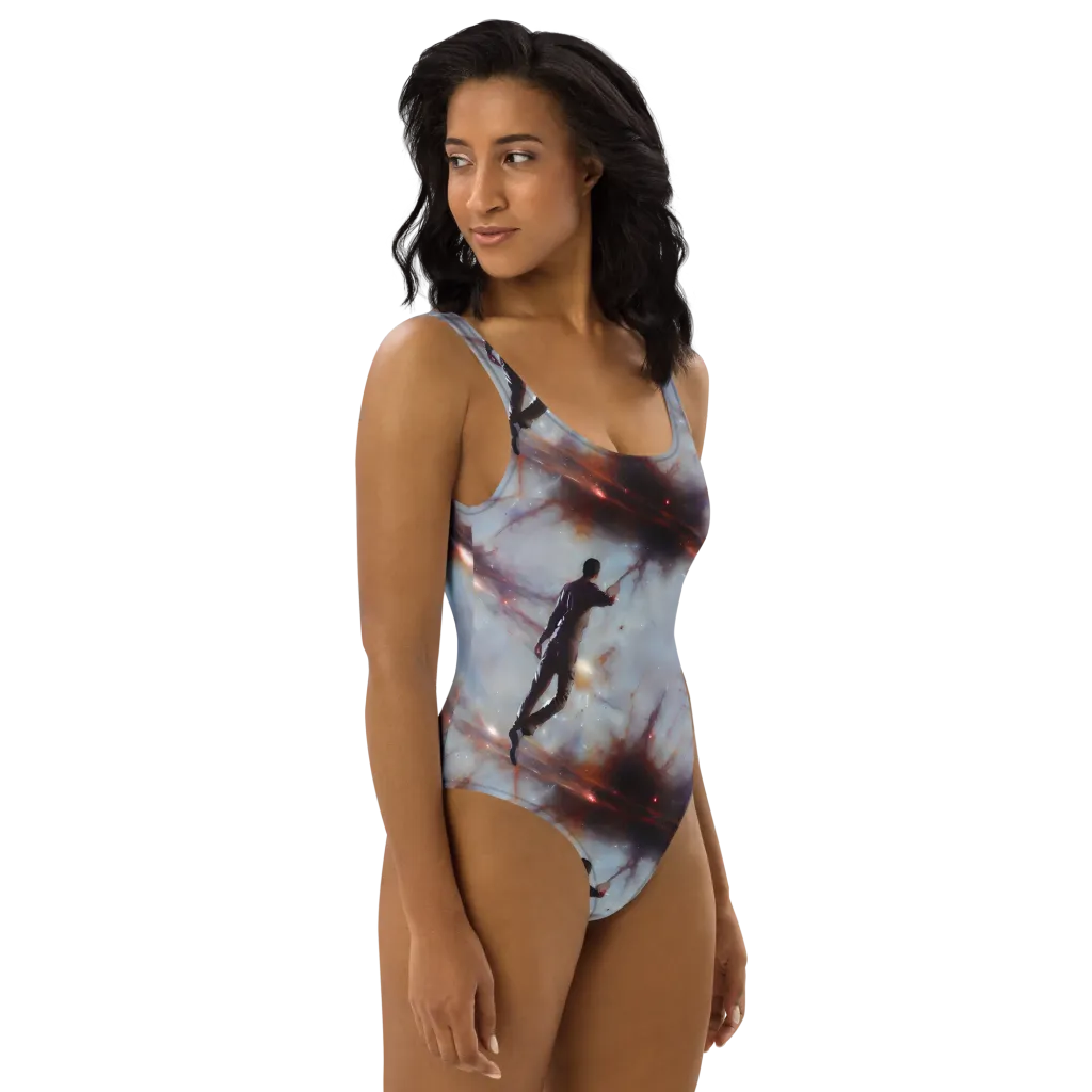 Impressionist Void on One-Piece Swimsuit — Right