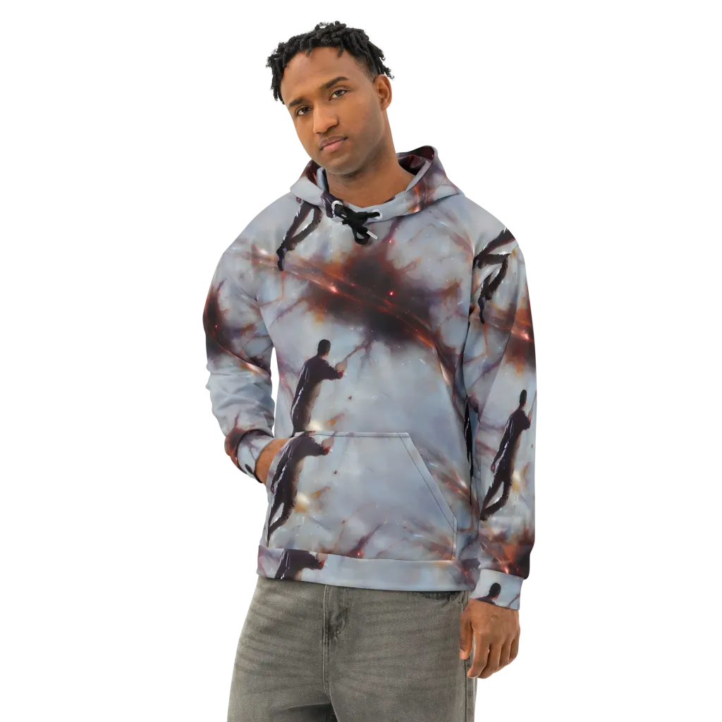 Impressionist Void on Cotton Hoodie — Left Front