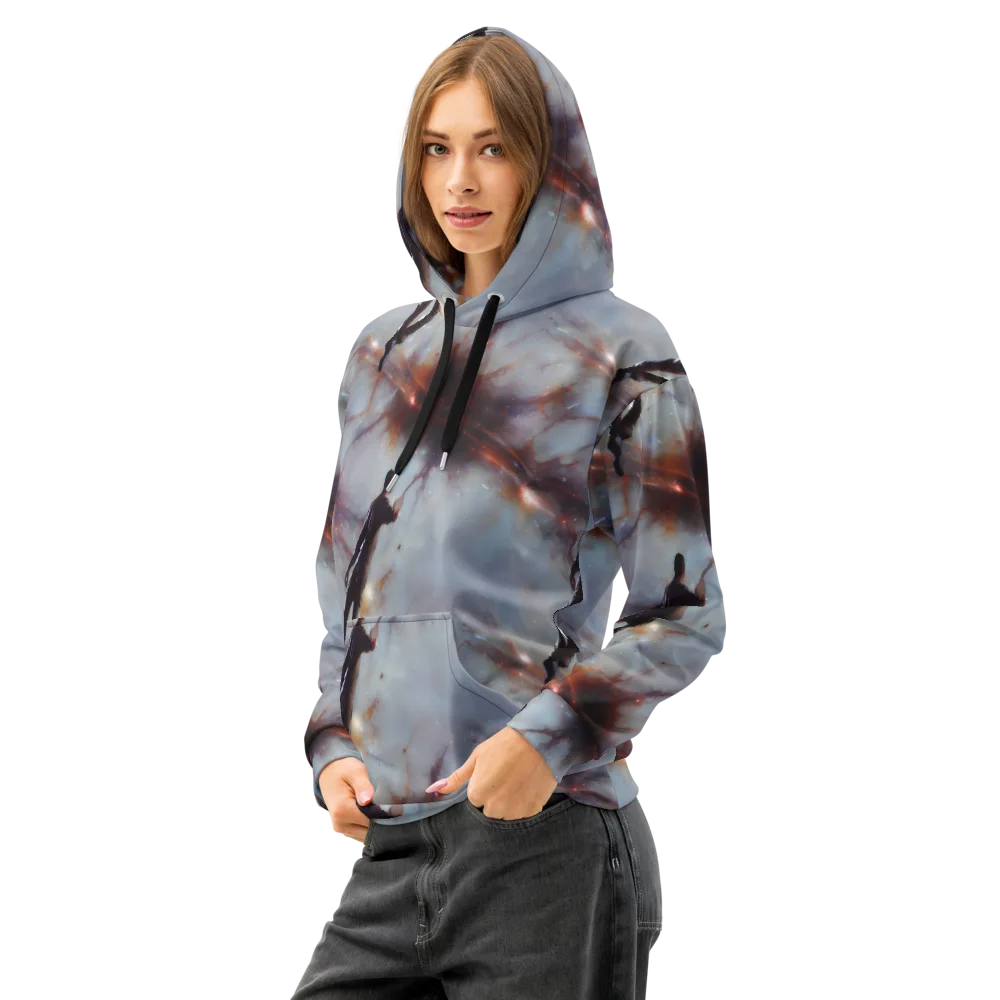 Impressionist Void on Cotton Hoodie — Left Front