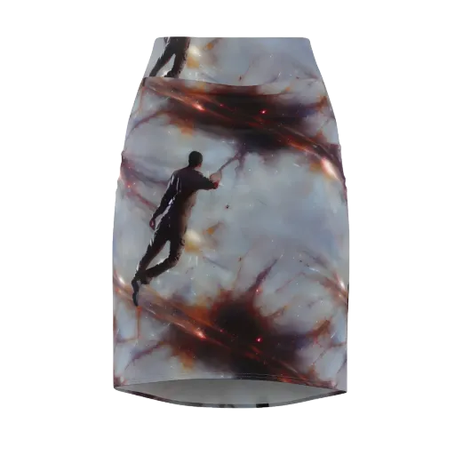 Impressionist Void on a Pencil Skirt