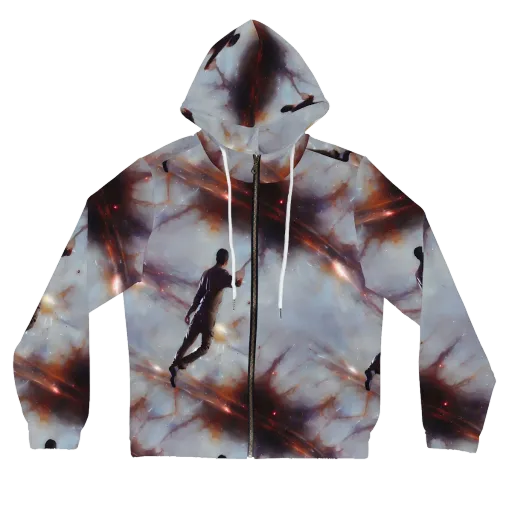 Impressionist Void on a Women's Full-Zip Hoodie