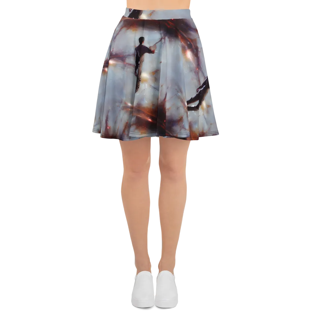 Impressionist Void on Skater Skirt — Front
