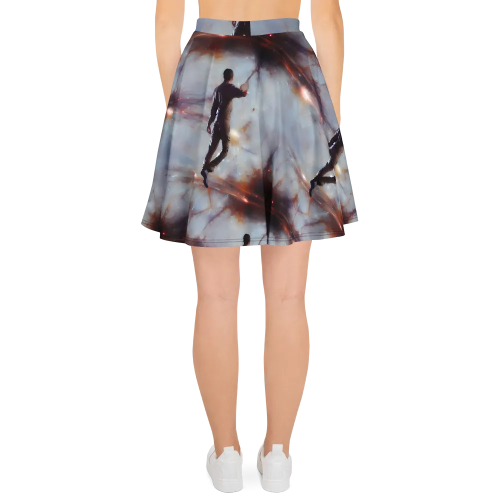 Impressionist Void on Skater Skirt — Back