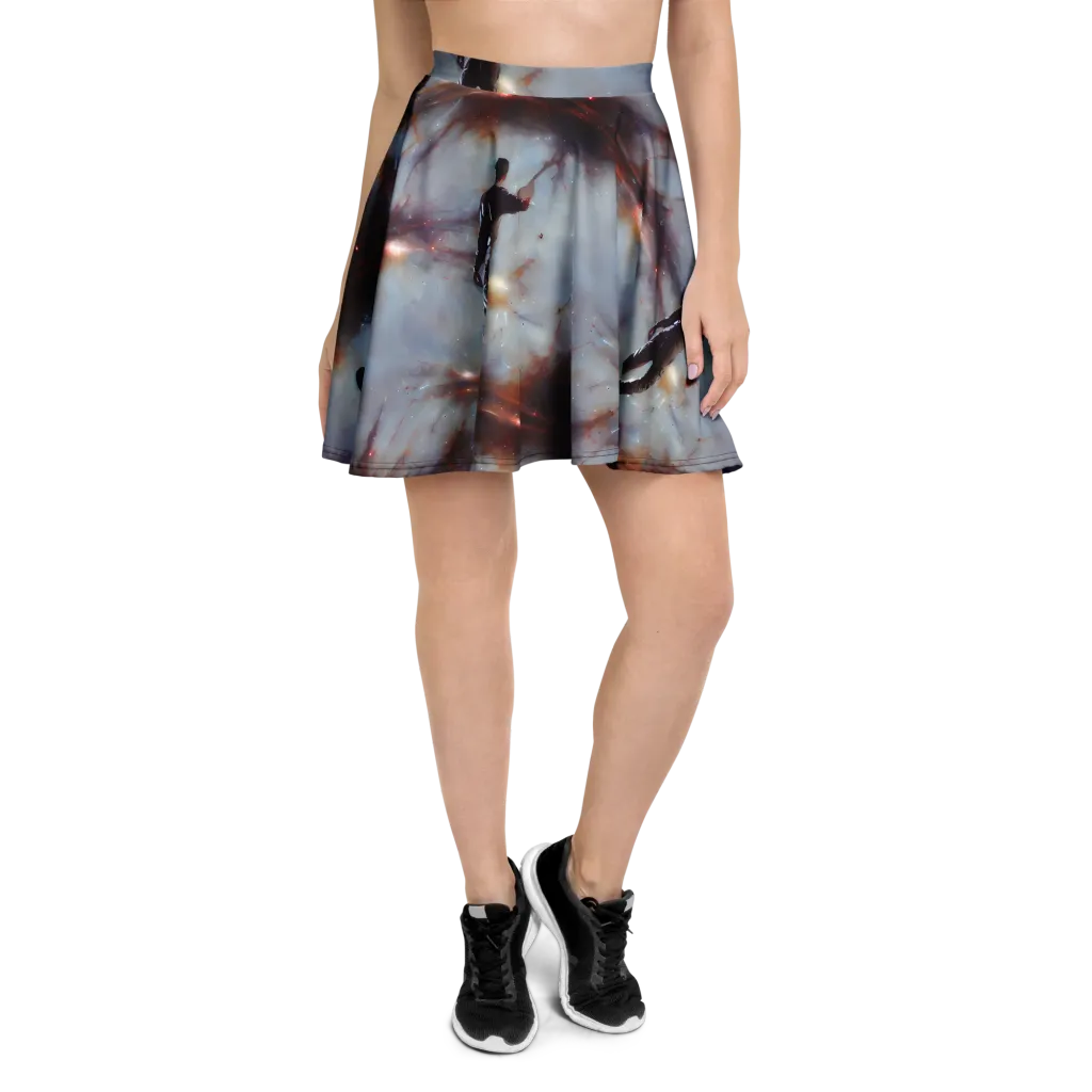 Impressionist Void on Skater Skirt — Front