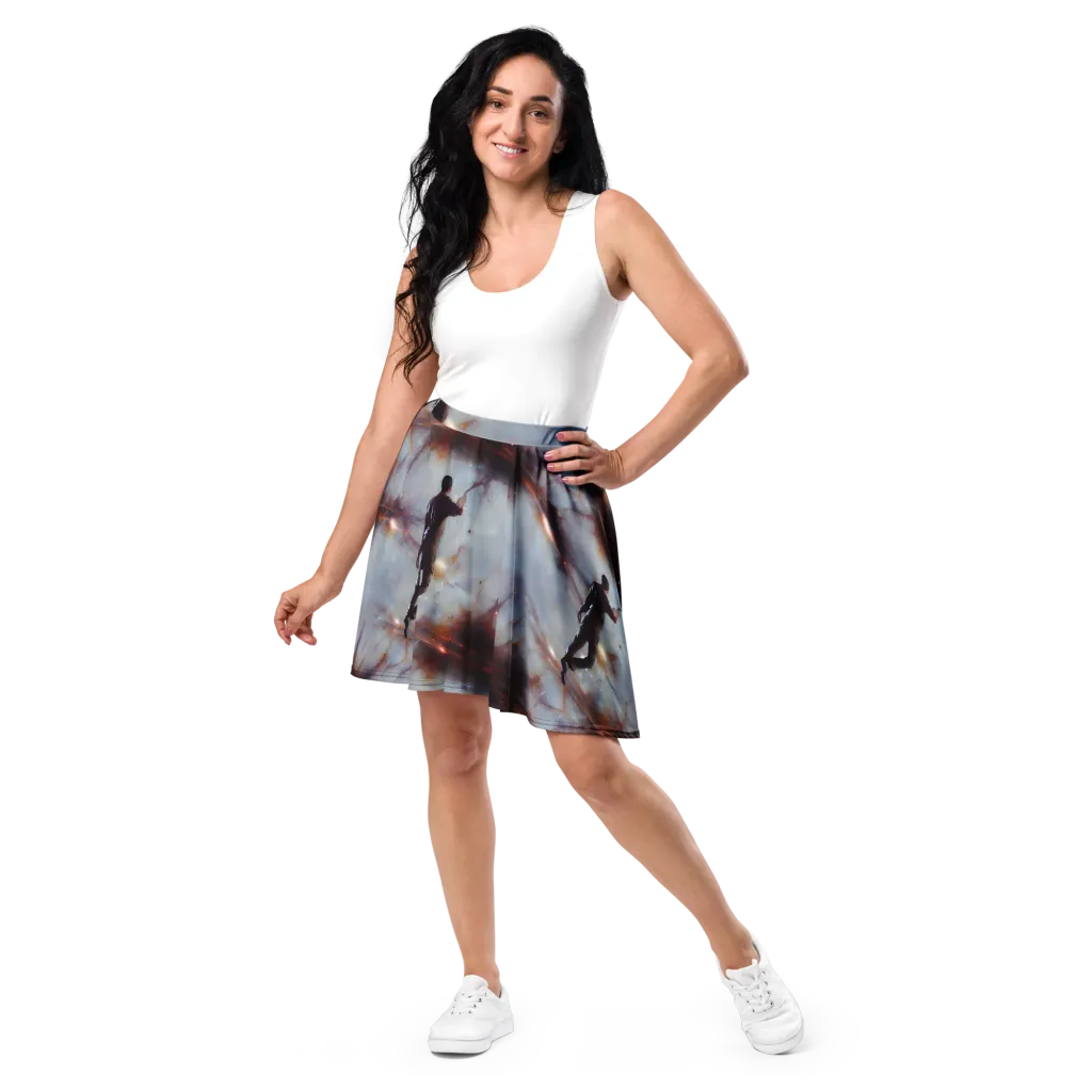 Impressionist Void on Skater Skirt — Front