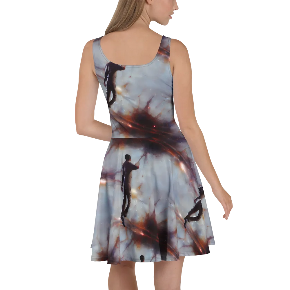 Impressionist Void on Skater Dress — Back