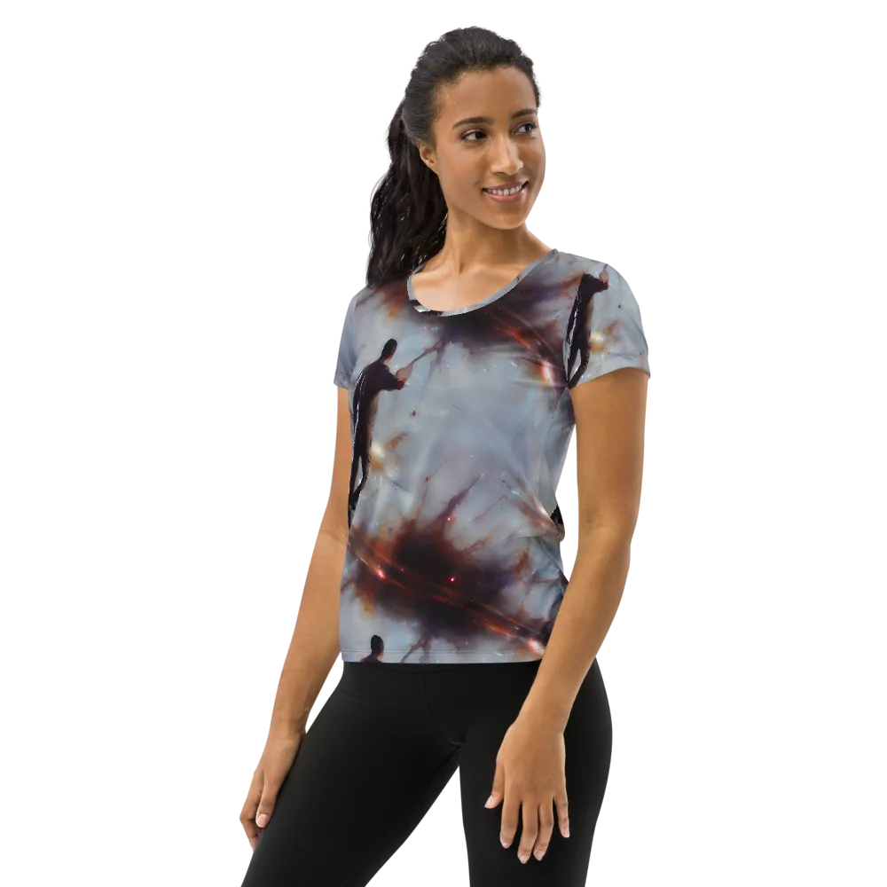Impressionist Void on Women's Athletic T-Shirt — Left