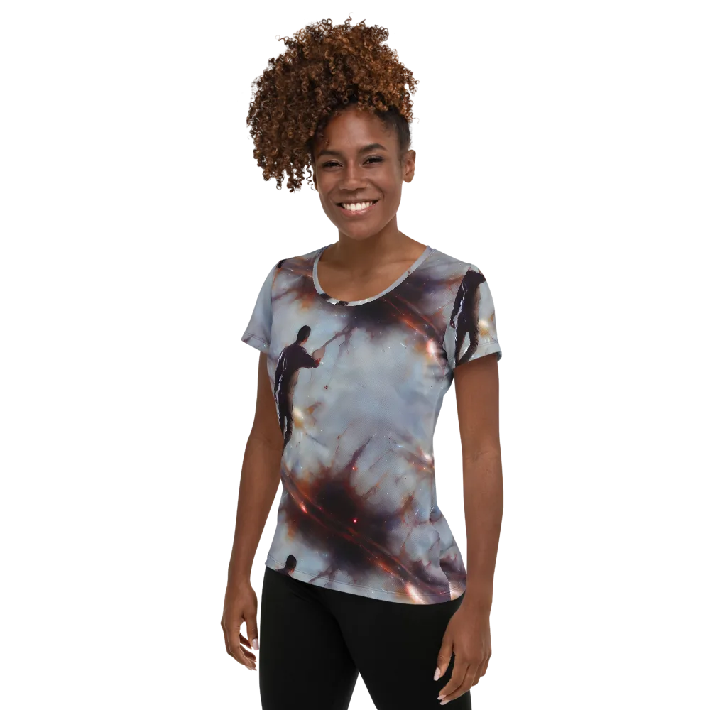 Impressionist Void on Women's Athletic T-Shirt — Left