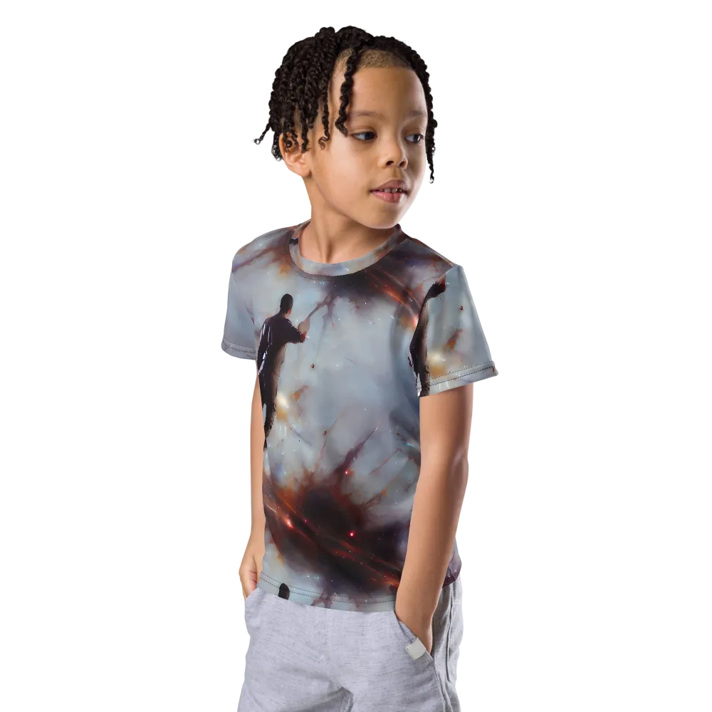Impressionist Void on Kids Crew Neck T-Shirt — Left Front