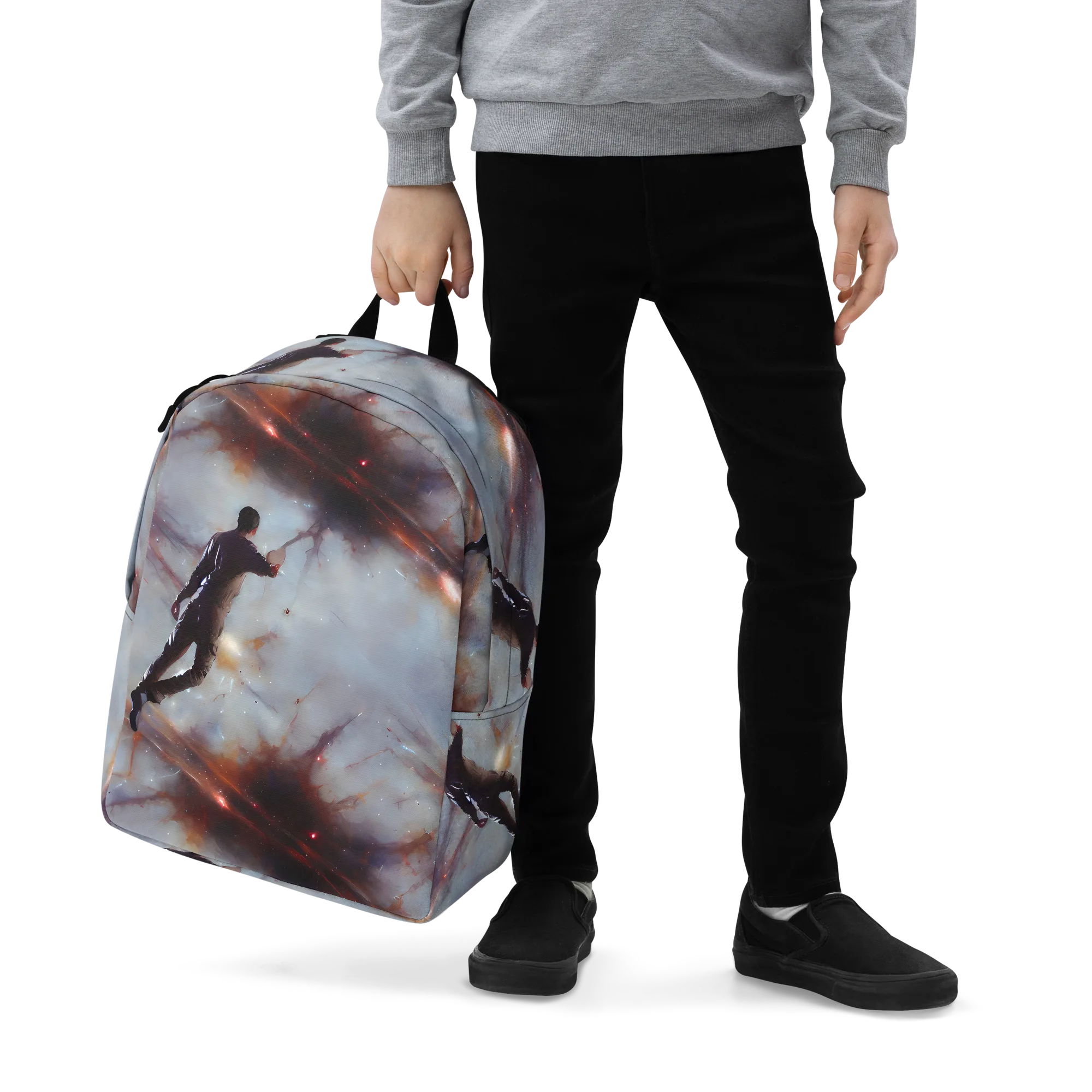 Impressionist Void on Minimalist Backpack — Zoomed-in