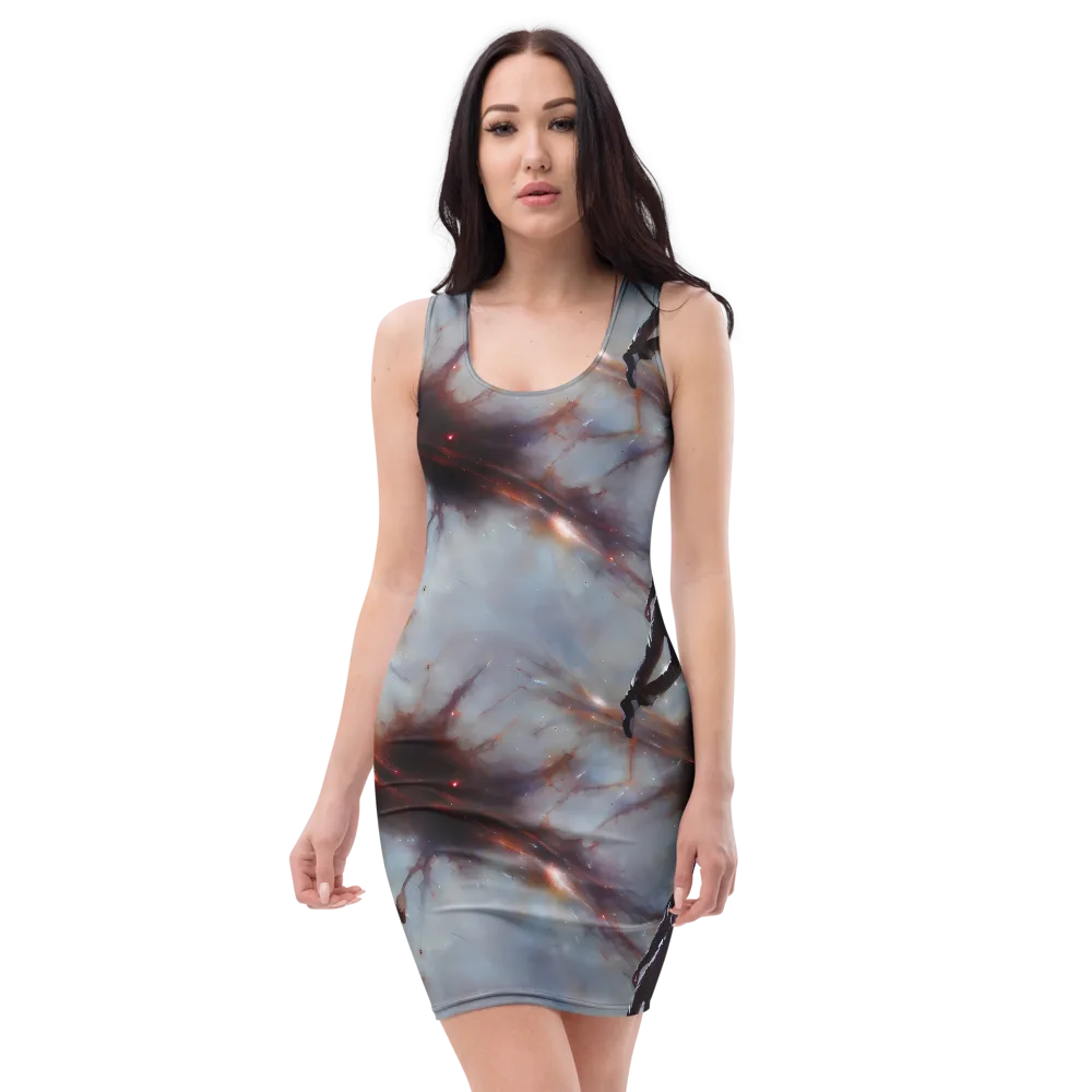 Impressionist Void on Bodycon Dress — Front