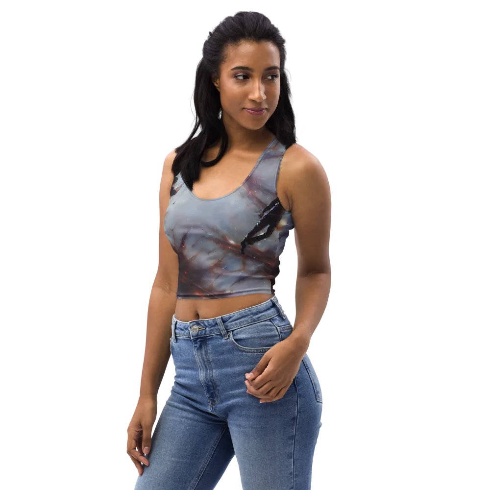 Impressionist Void on Crop Top — Left Front