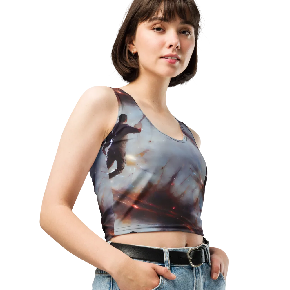 Impressionist Void on Crop Top — Right Front