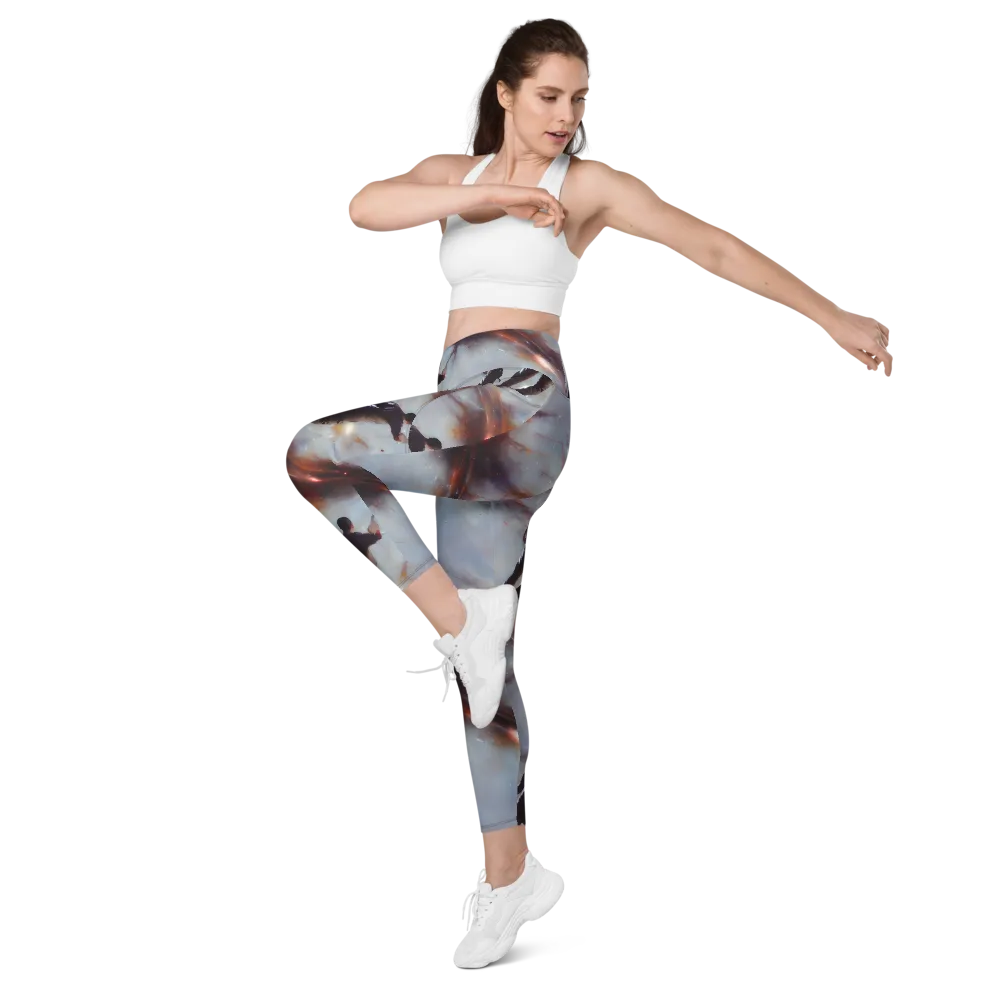 Impressionist Void on Leggings with Pockets — Left Front
