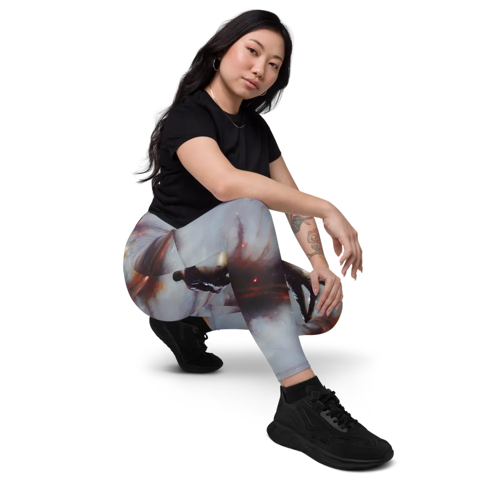 Impressionist Void on Leggings with Pockets — Right Front
