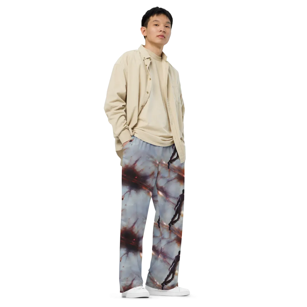Impressionist Void on Wide-Leg Pants — Right Front