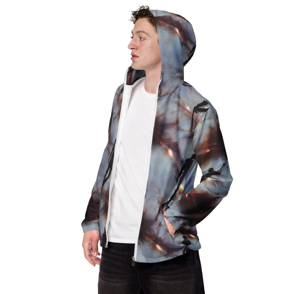 Impressionist Void on Men's Windbreaker — Left Front