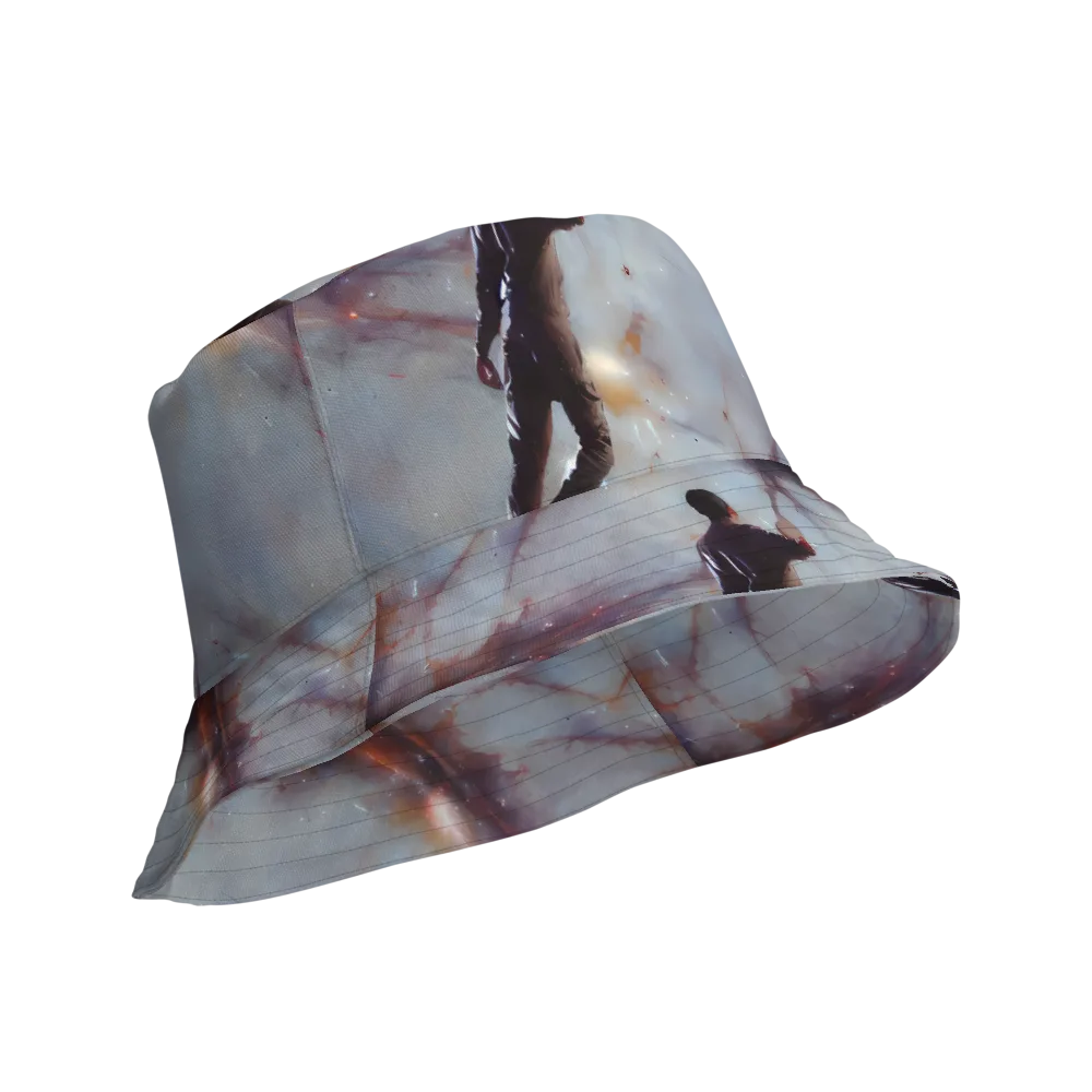 Impressionist Void on Reversible Bucket Hat — Product details Outside