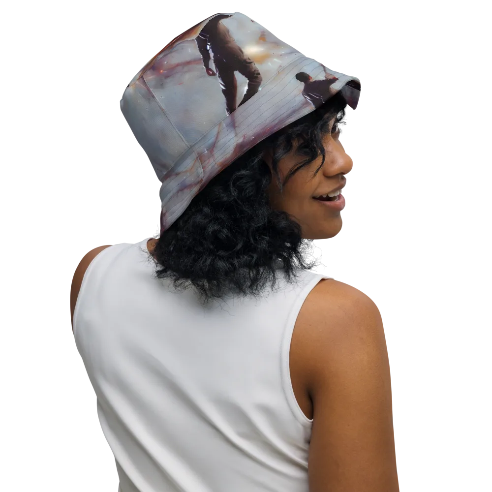 Impressionist Void on Reversible Bucket Hat — Right Outside