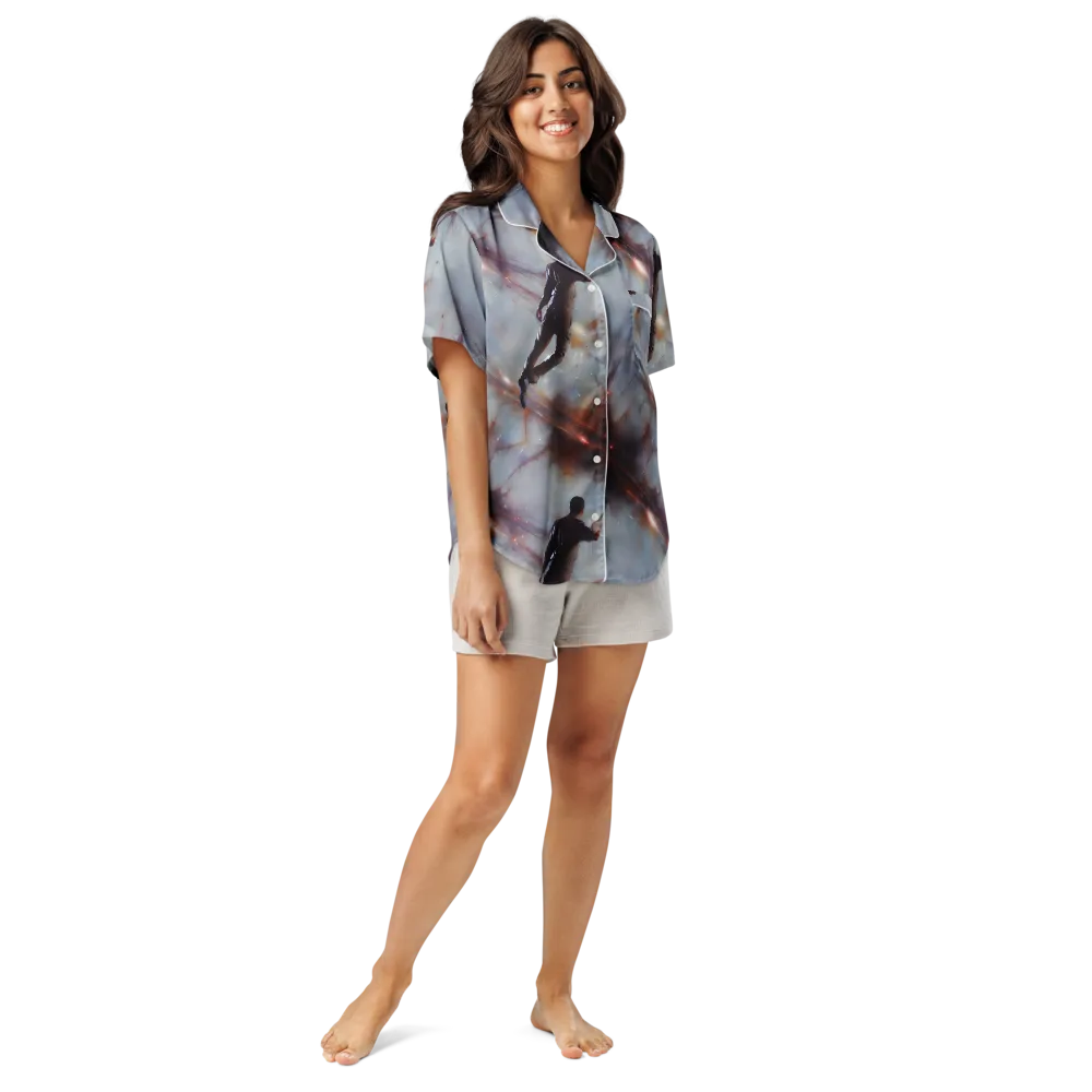 Impressionist Void on Women's Short Sleeve Pajama Top — Front