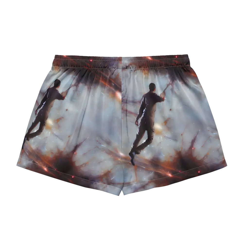 Impressionist Void on Women's Pajama Shorts — Back