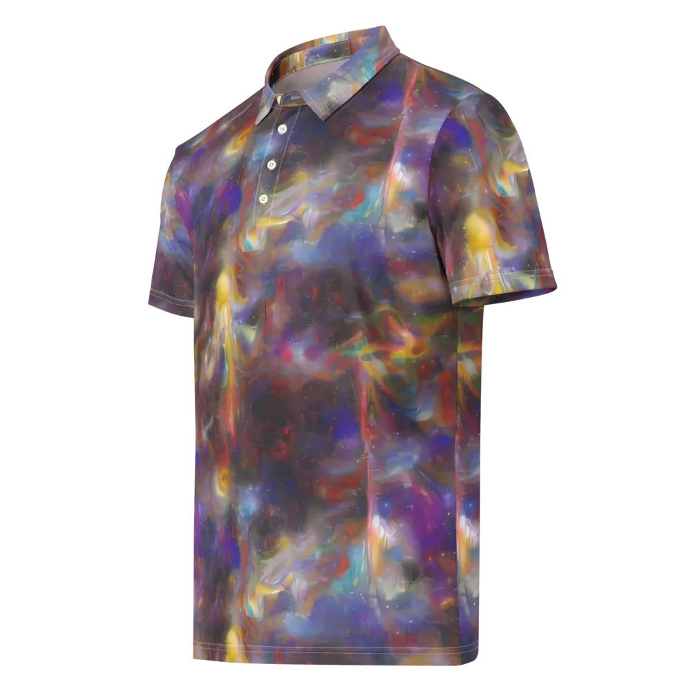 Quantum Wisp on Men's Slim Fit Polo Shirt — Left Front