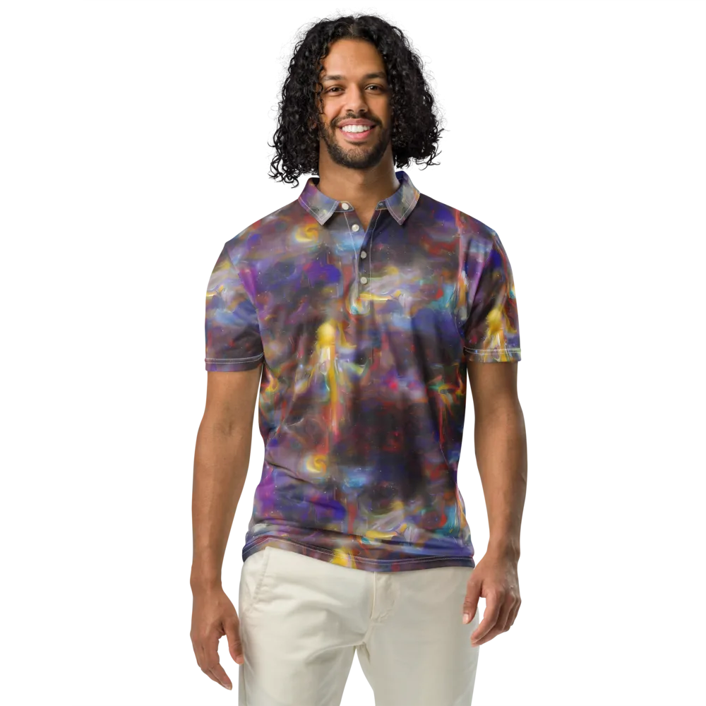 Quantum Wisp on Men's Slim Fit Polo Shirt — Front