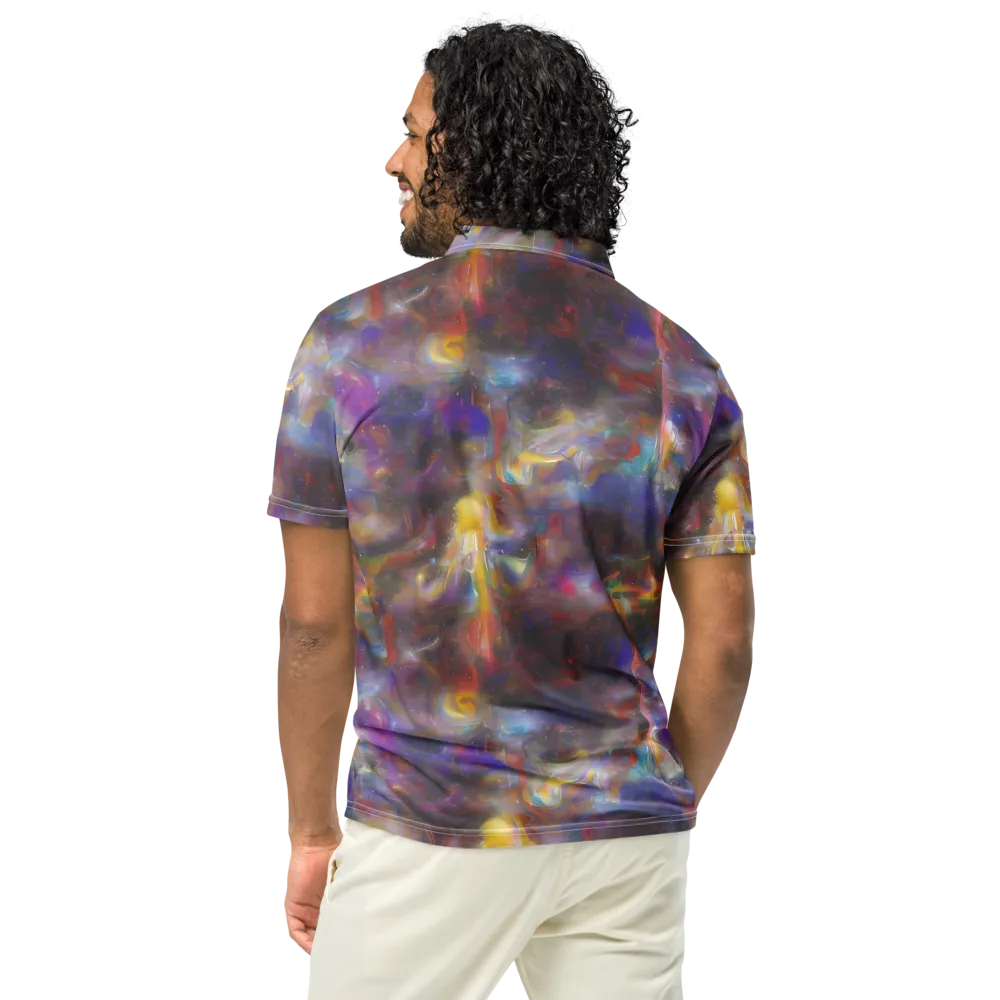 Quantum Wisp on Men's Slim Fit Polo Shirt — Back