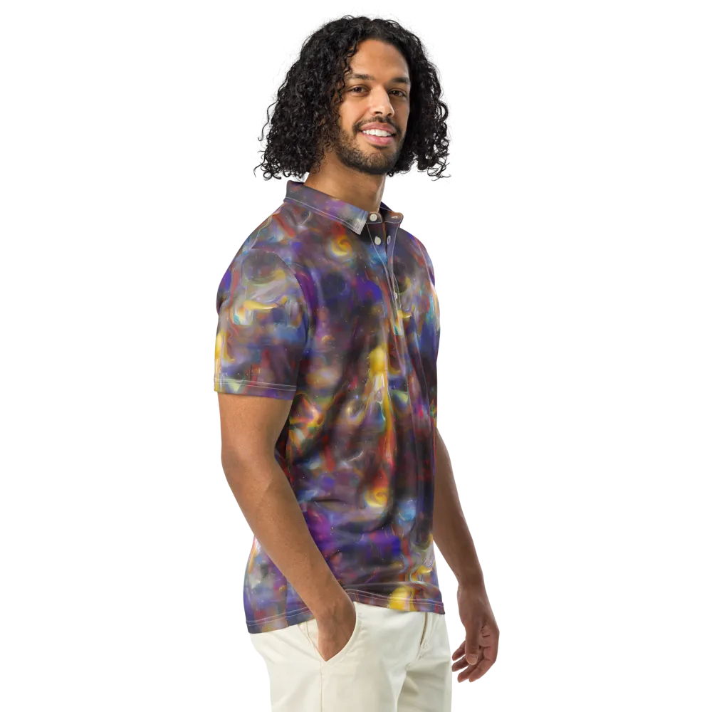 Quantum Wisp on Men's Slim Fit Polo Shirt — Right Front