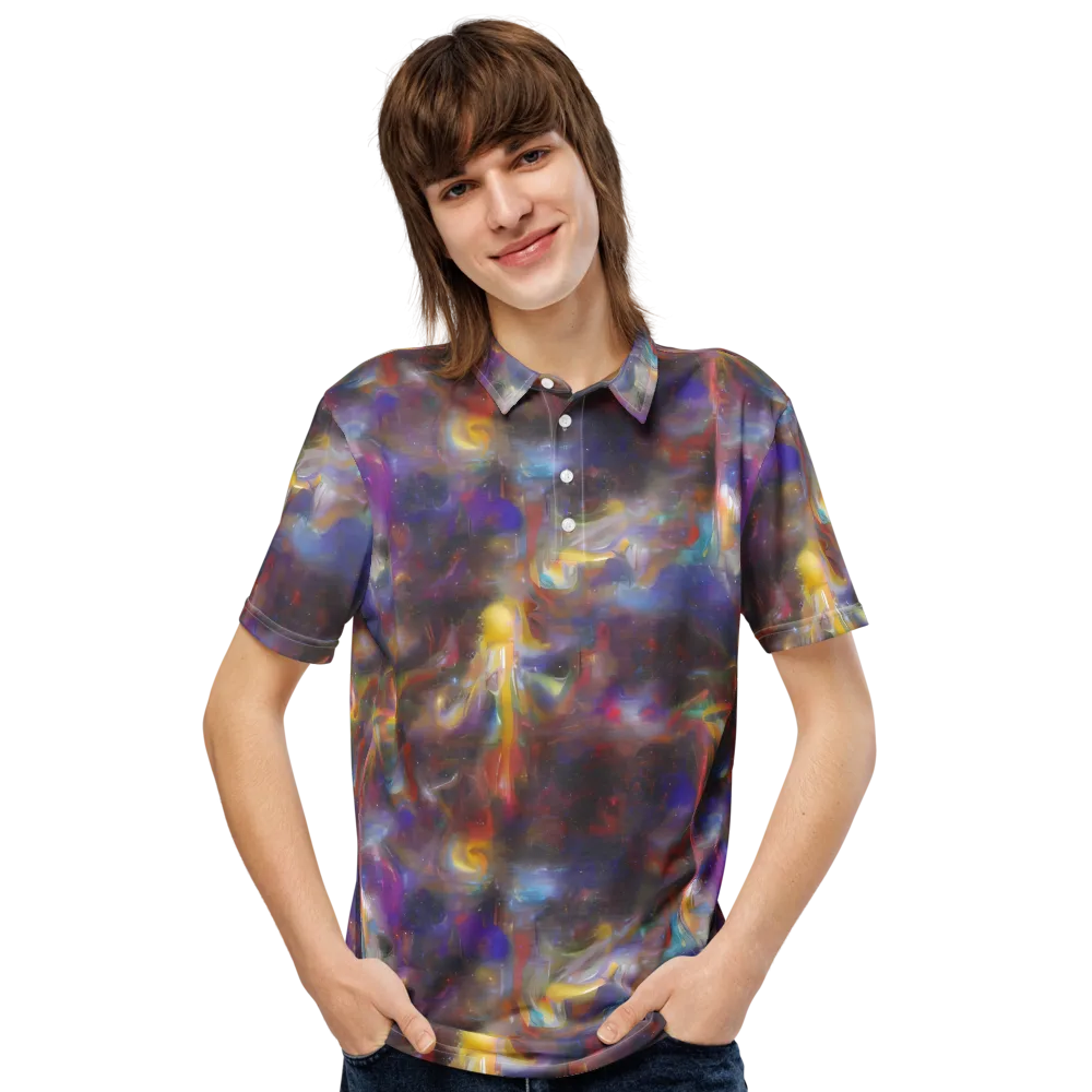 Quantum Wisp on Men's Slim Fit Polo Shirt — Front