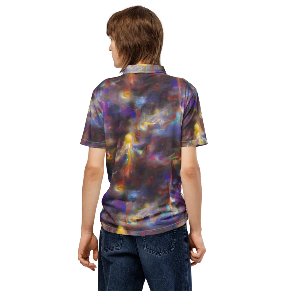 Quantum Wisp on Men's Slim Fit Polo Shirt — Back