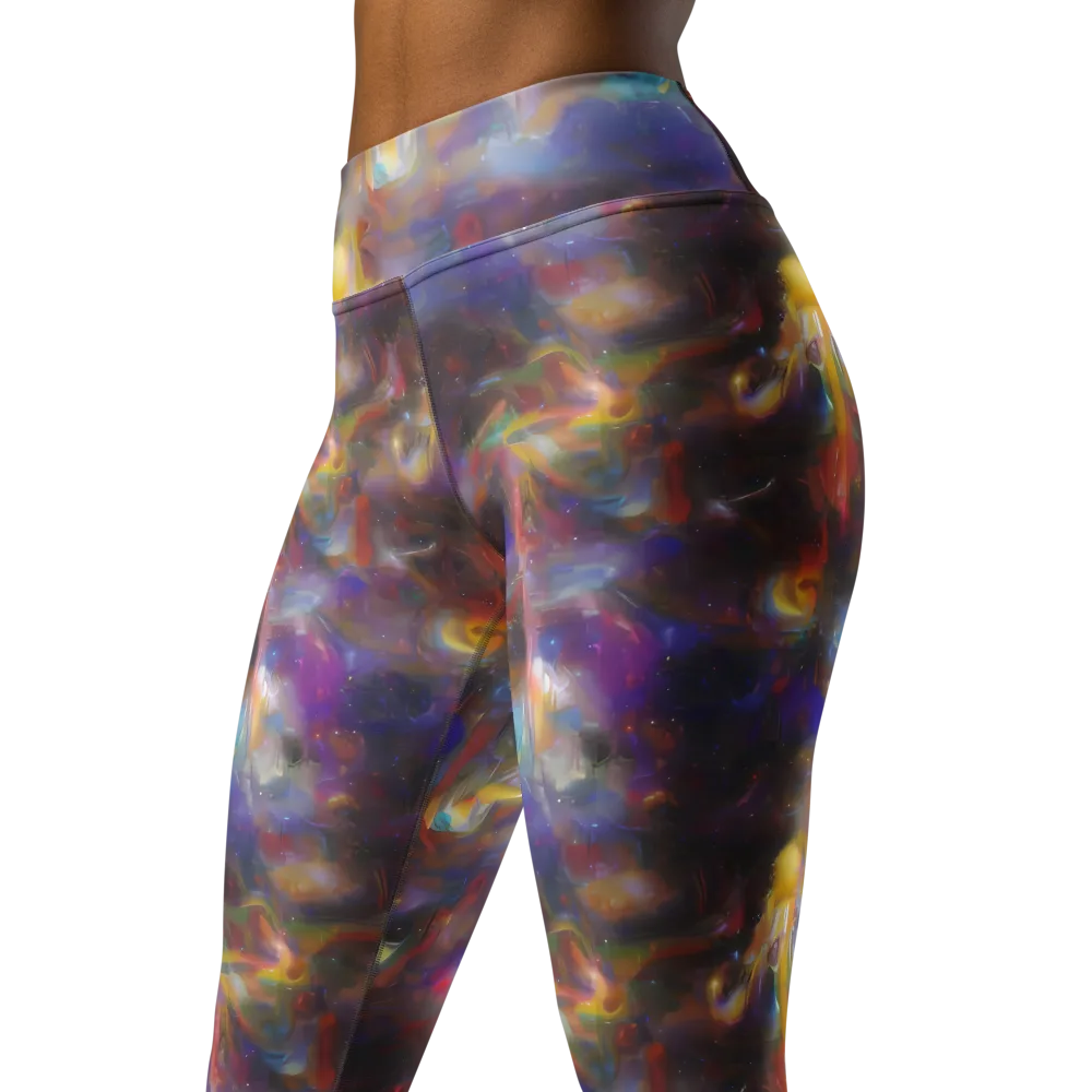 Quantum Wisp on Yoga Leggings — Left Front