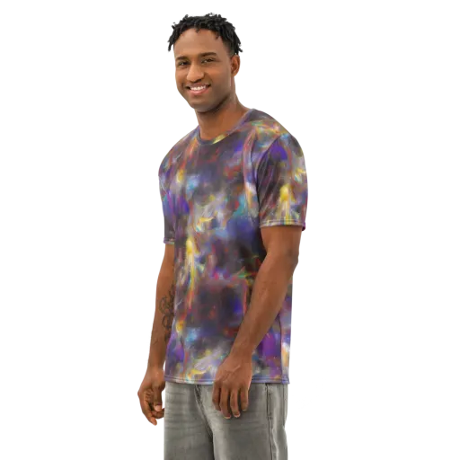 Quantum Wisp on a Men's Cotton Crew Neck T-Shirt