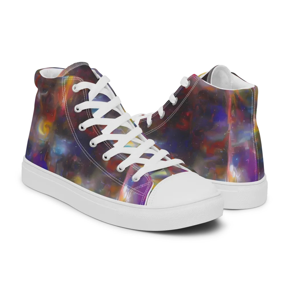 Quantum Wisp on Men's High Top Canvas Shoes — Right