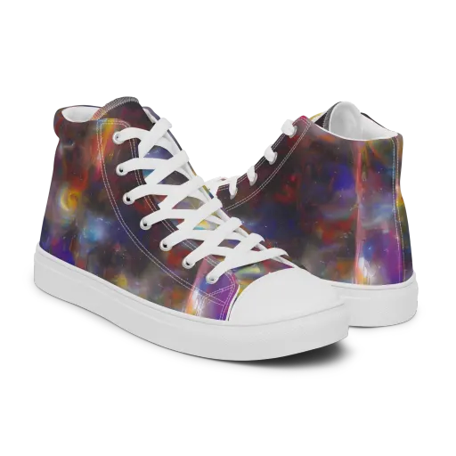 Quantum Wisp on a Men's High Top Canvas Shoes