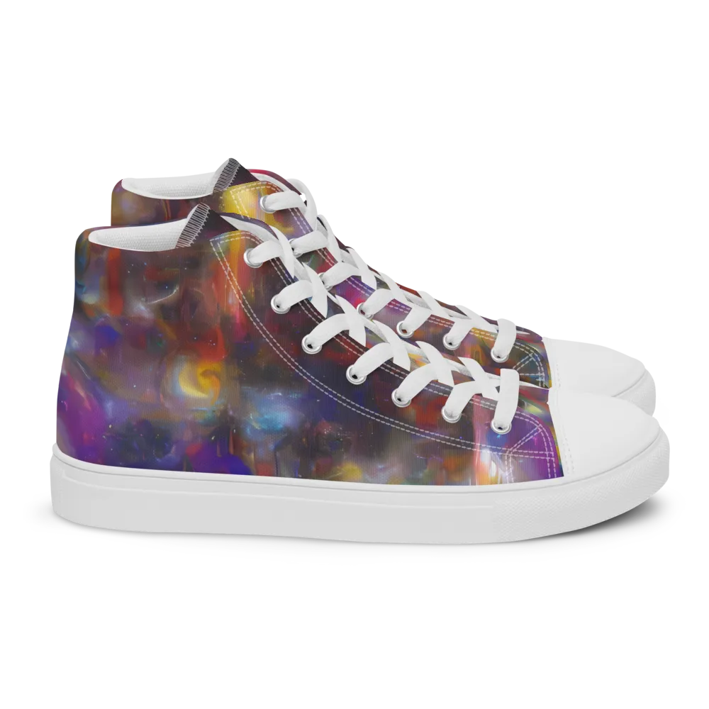 Quantum Wisp on Women's High Top Canvas Shoes — Right