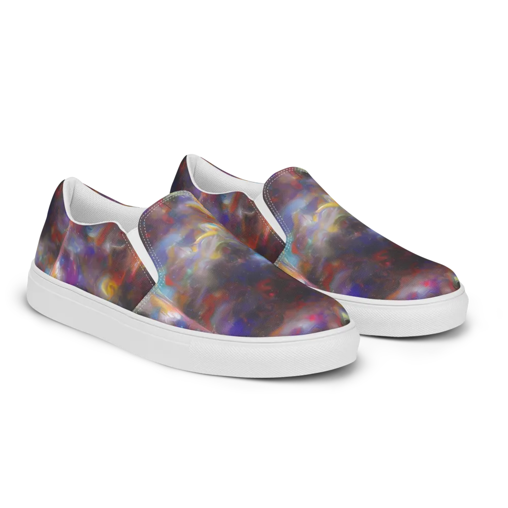 Quantum Wisp on Men's Slip-On Canvas Shoes — Right Front