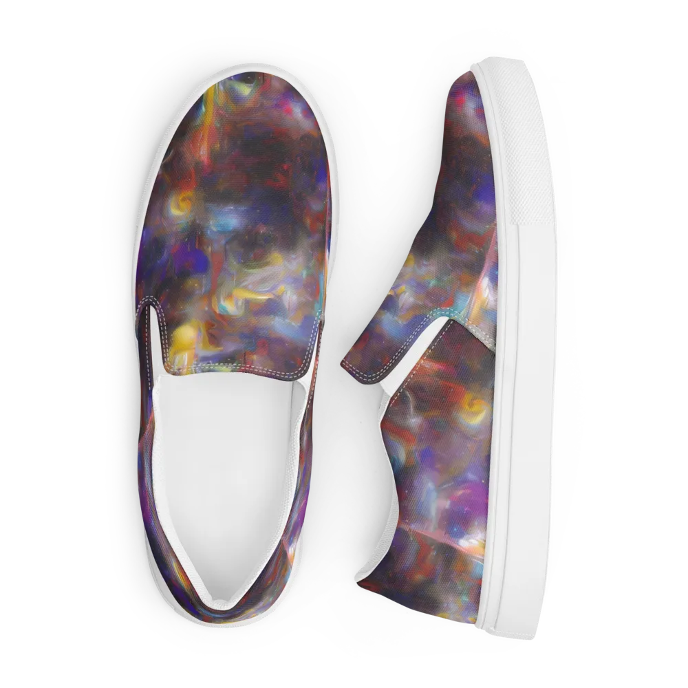Quantum Wisp on Men's Slip-On Canvas Shoes — Front