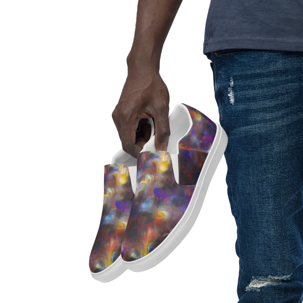 Quantum Wisp on Men's Slip-On Canvas Shoes — Left Front