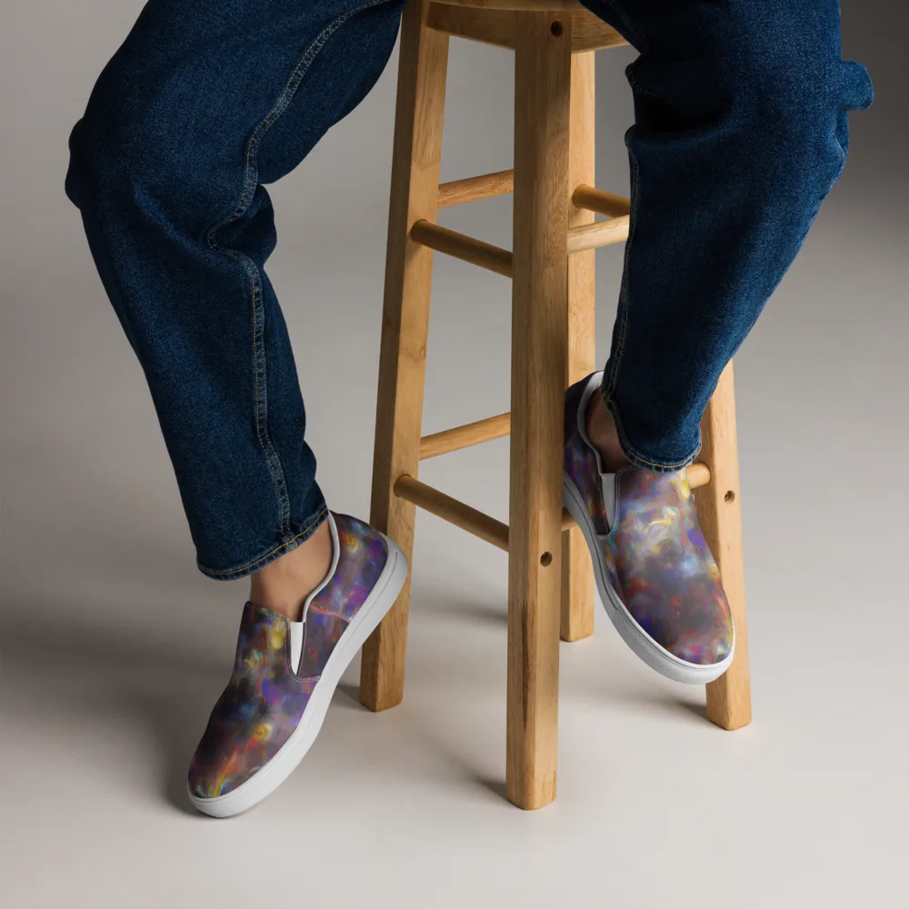 Quantum Wisp on Men's Slip-On Canvas Shoes — Front