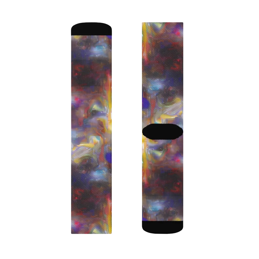 Quantum Wisp on Socks — Left Sock