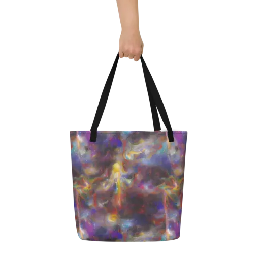 Quantum Wisp on a Large Tote Bag W/ Pocket