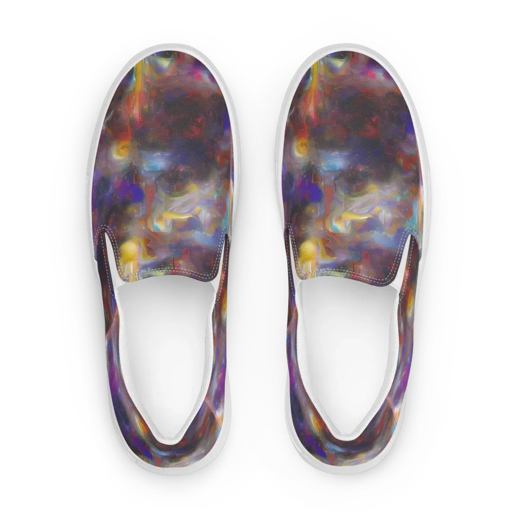 Quantum Wisp on Women's Slip-On Canvas Shoes — Front