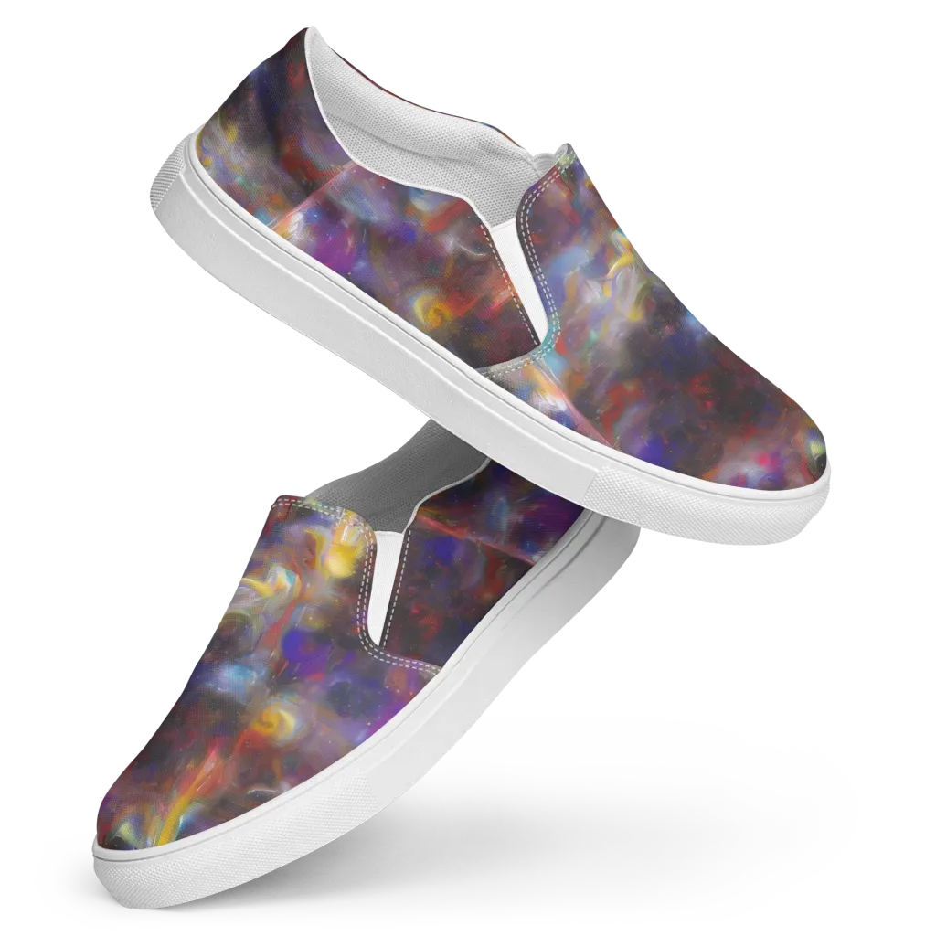Quantum Wisp on Women's Slip-On Canvas Shoes — Front