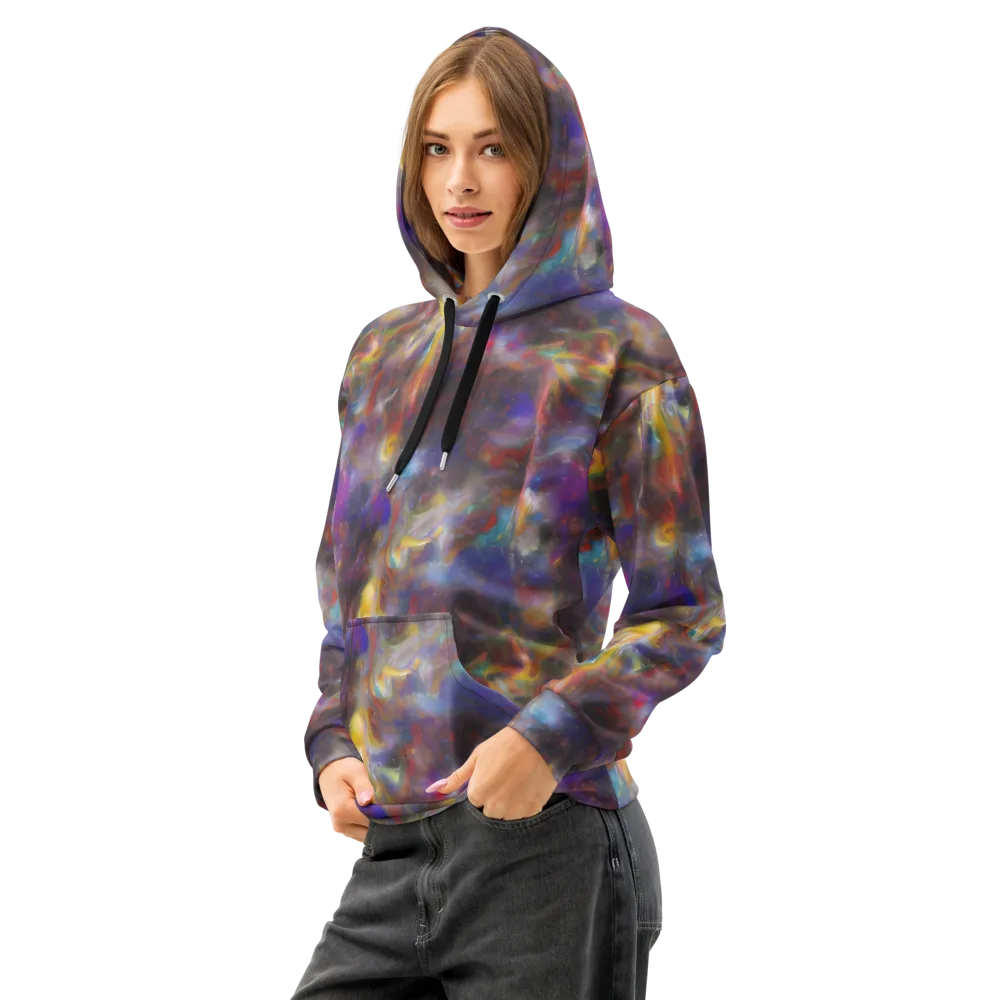 Quantum Wisp on Cotton Hoodie — Left Front