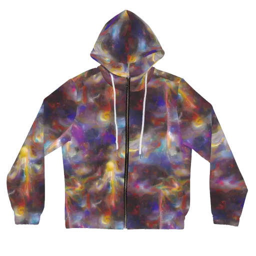 Quantum Wisp on a Women's Full-Zip Hoodie