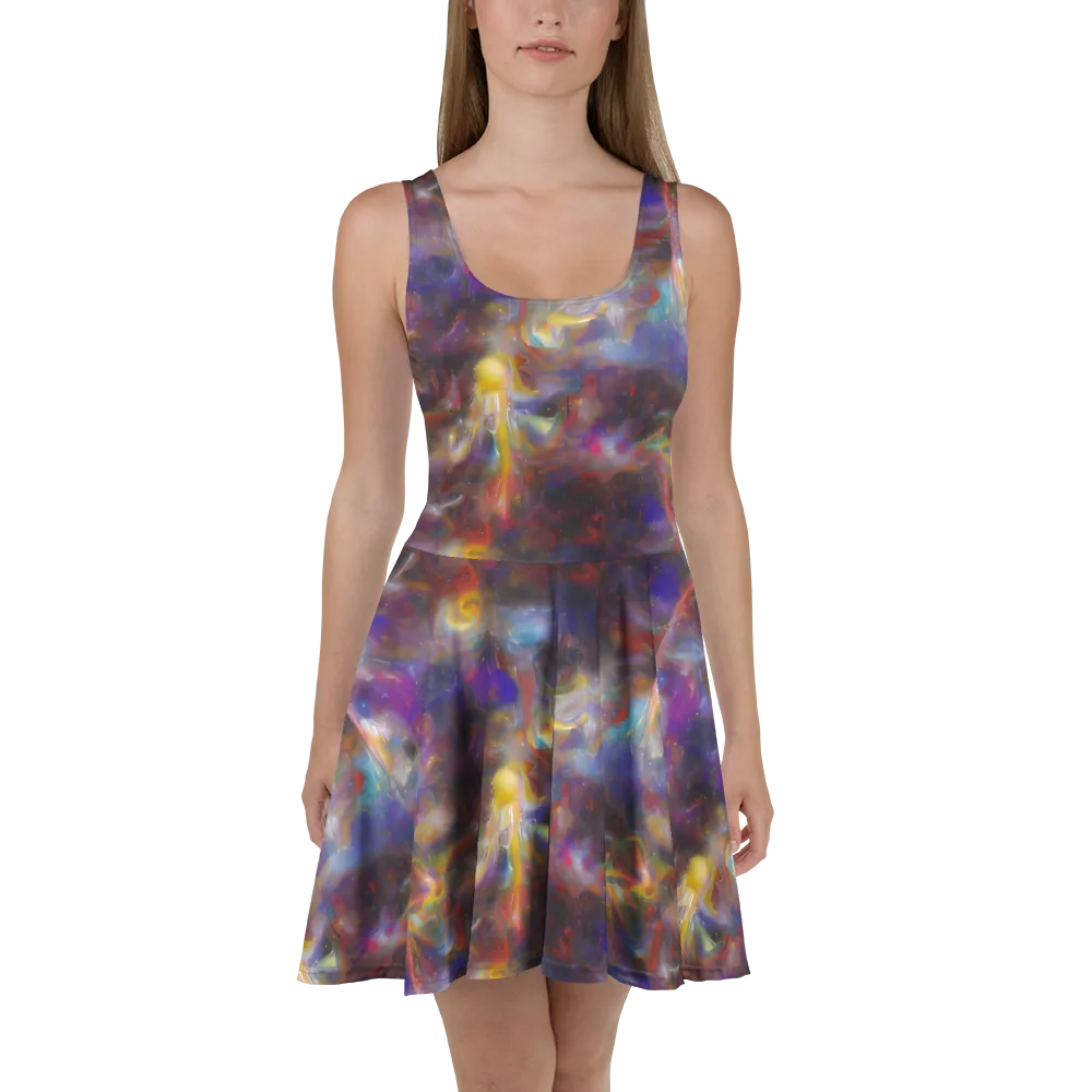 Quantum Wisp on Skater Dress — Front