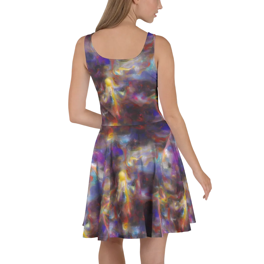 Quantum Wisp on Skater Dress — Back